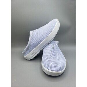 Oofos OOcoozie Sport Mule Womens Size 8.5 Light Blue Casual Slip On SlipperShoes